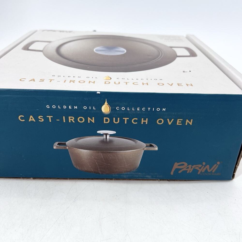Parini Golden Oil Pre-Seasoned Cast Iron Dutch Oven 2.4 quart